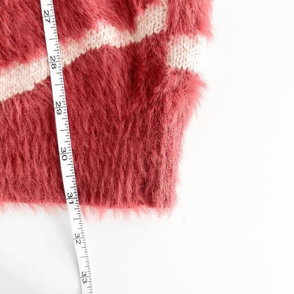 NWOT Sadie & Sage Womens Zebra Stripe Cardigan Rust Cream Size Small - Picture 6 of 8